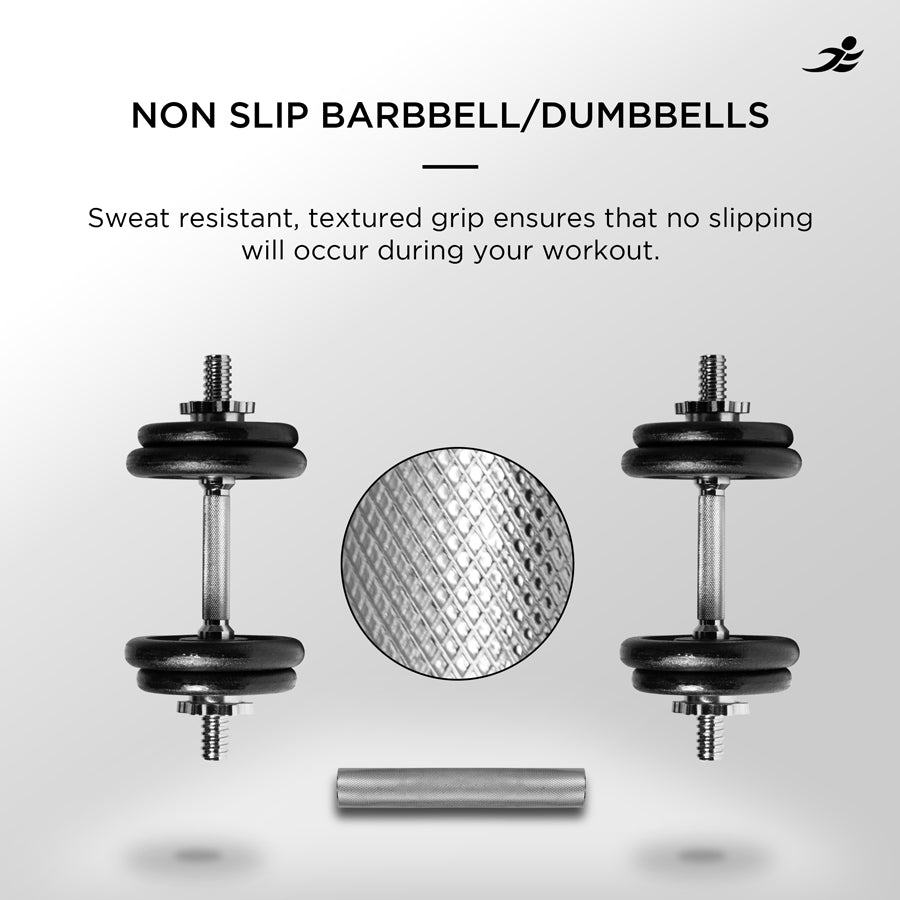 20KG Cast Iron Dumbbell/Barbell Set - Packaging Damage