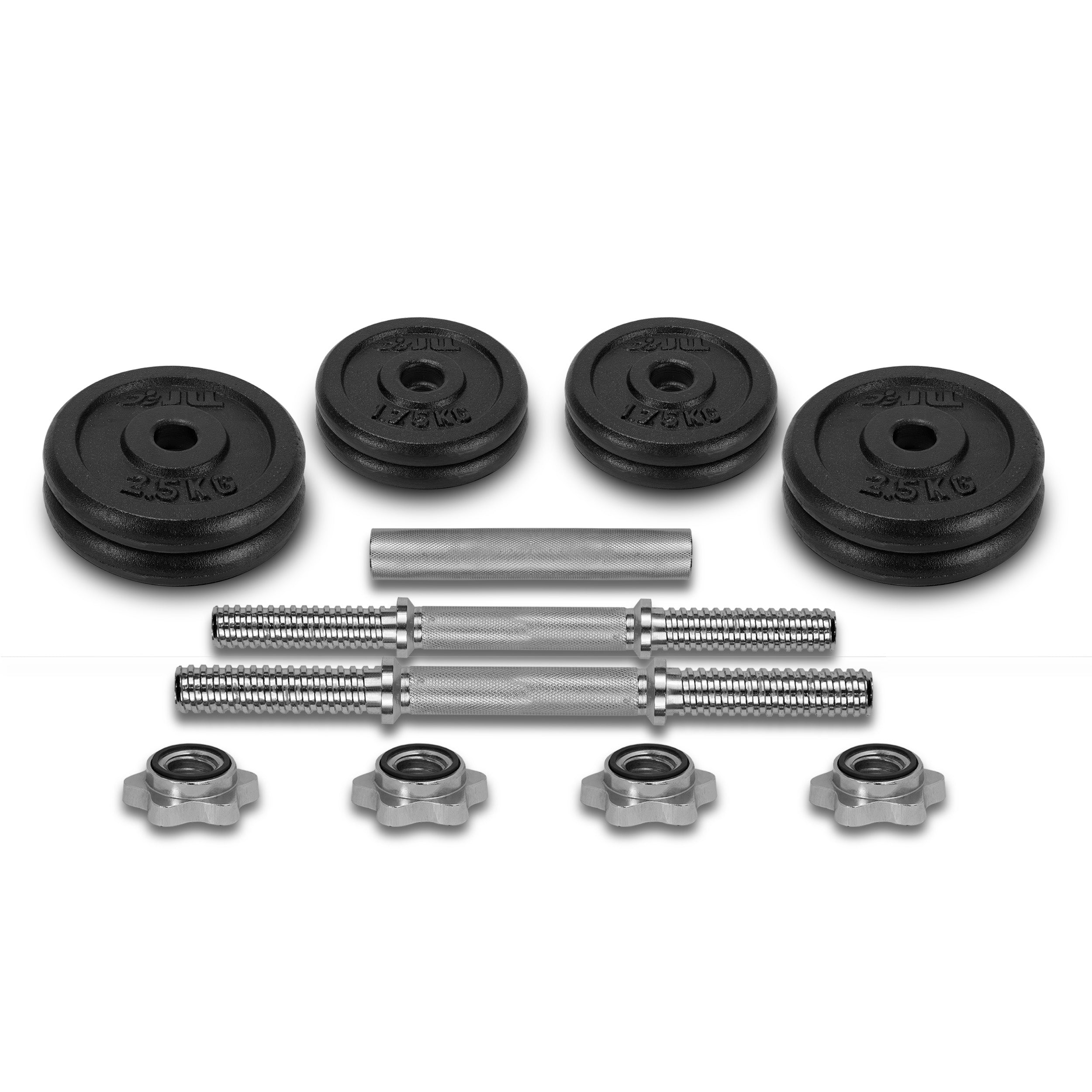 20kg Cast Iron Dumbbell/Barbell Set