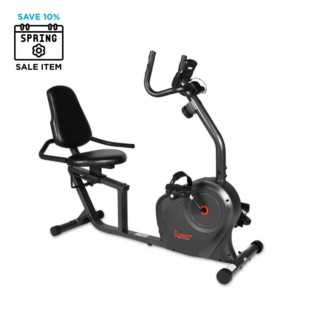 Heavy-Duty Recumbent Bike w/Wide Cushioned Seat & Back