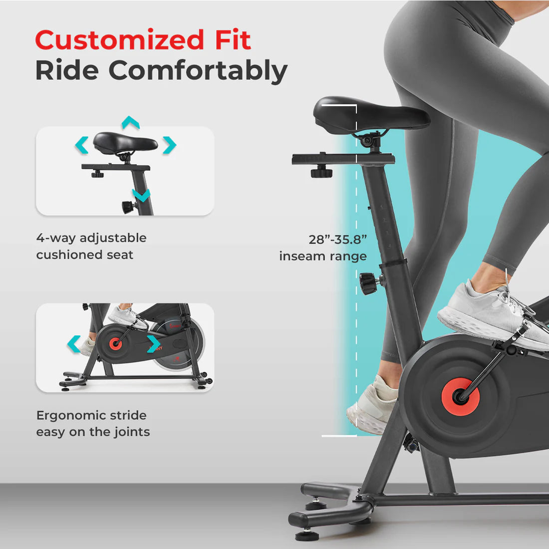 Active 100 Smart Magnetic Cycling Exercise Bike