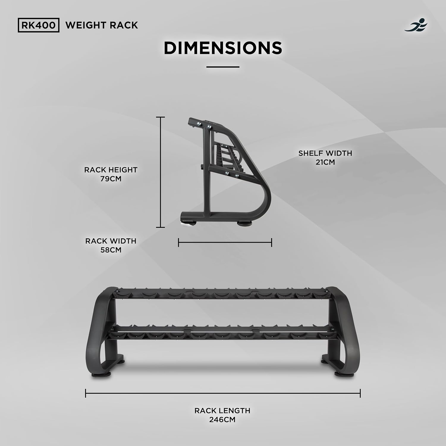 RK400-2 Tier Dumbbell Rack, Weight Stand