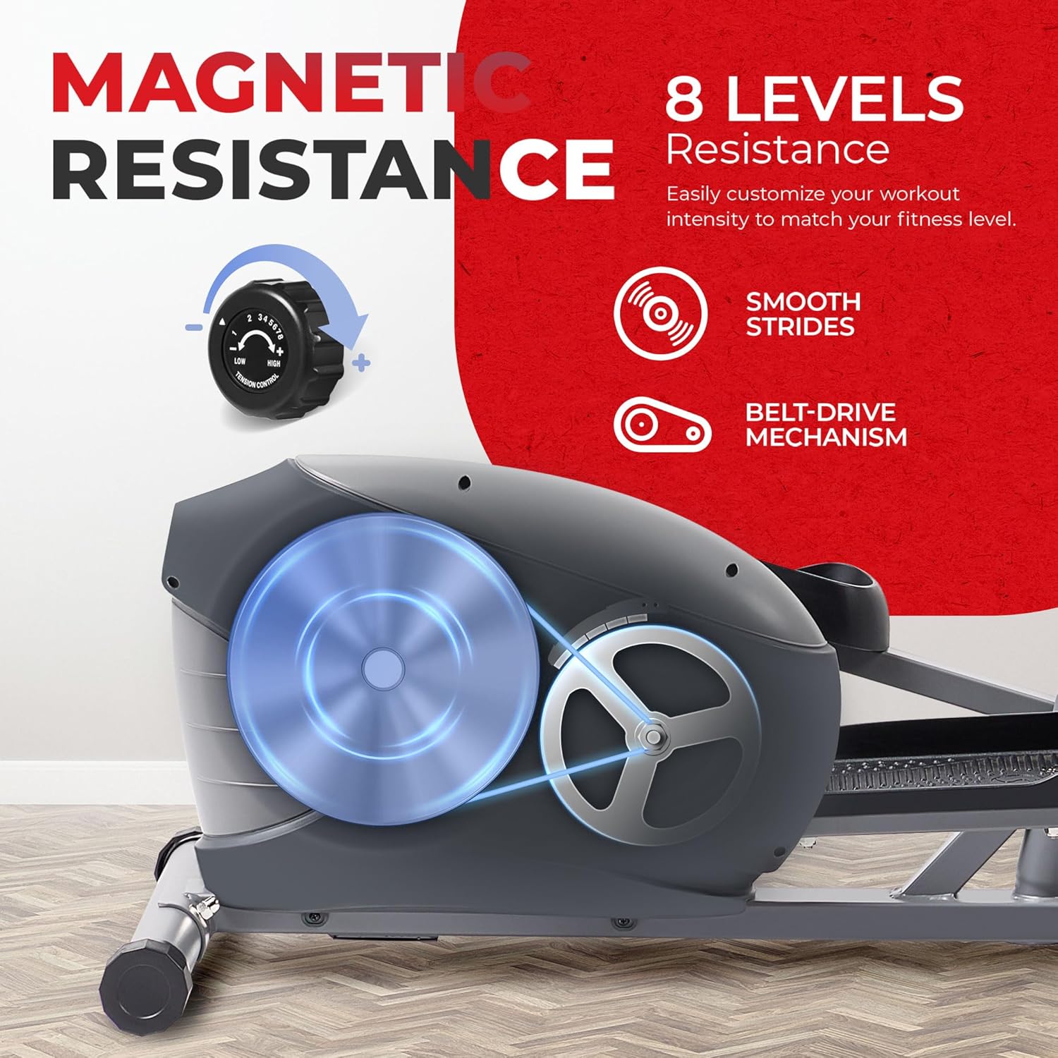 Sunny Health & Fitness Performance Compact Elliptical Machine