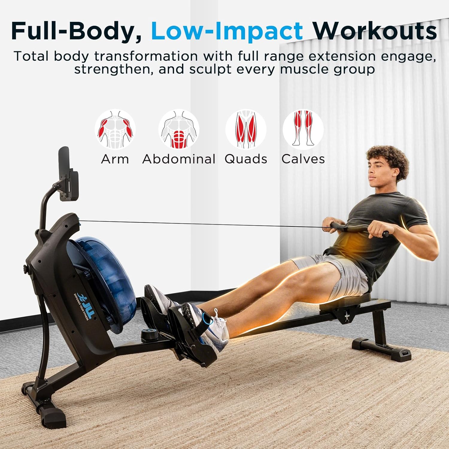 JLL Multi-Function Premium Magnetic Water Rowing Machine