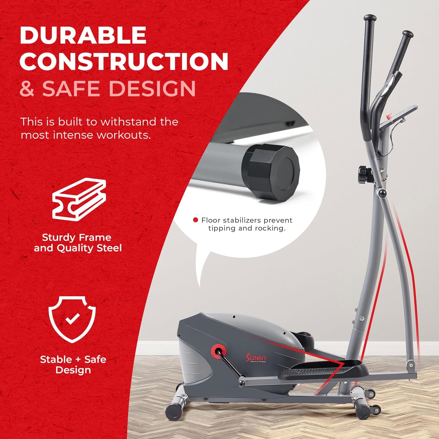 Sunny Health & Fitness Performance Compact Elliptical Machine