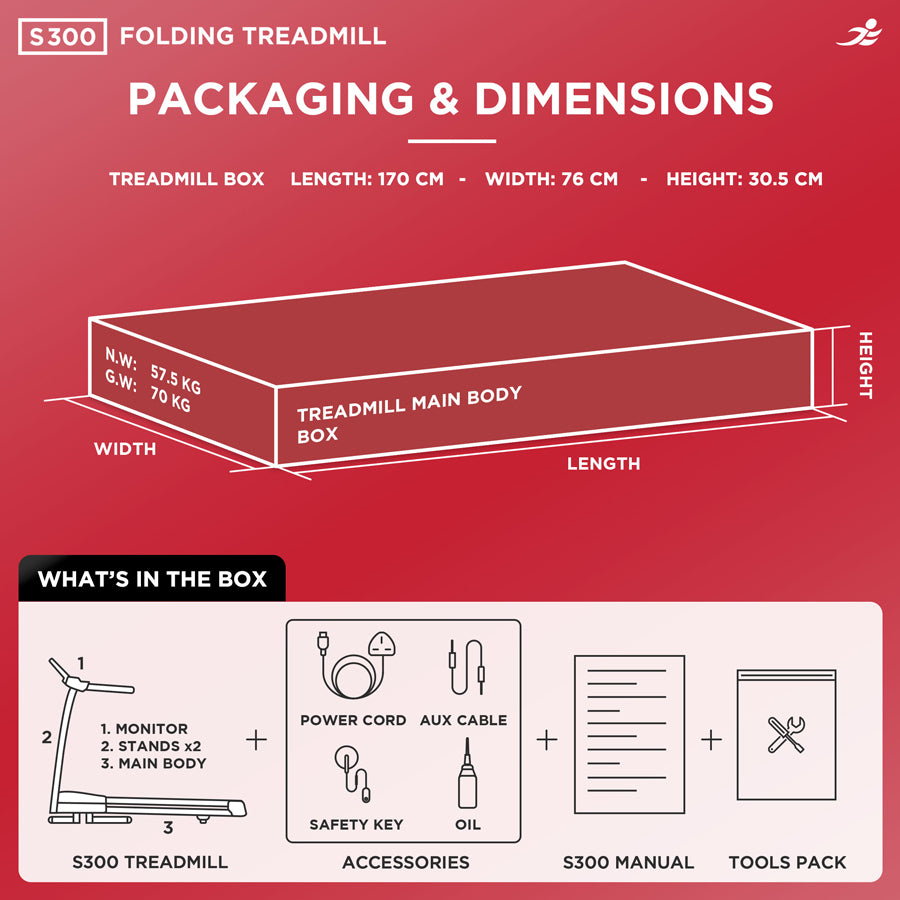 S300 Folding Treadmill - Packaging Damage
