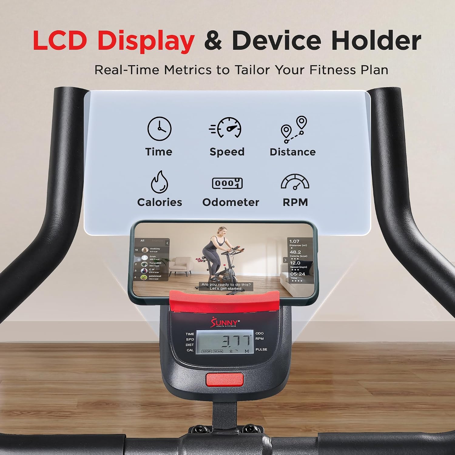 Active 100 Smart Magnetic Cycling Exercise Bike