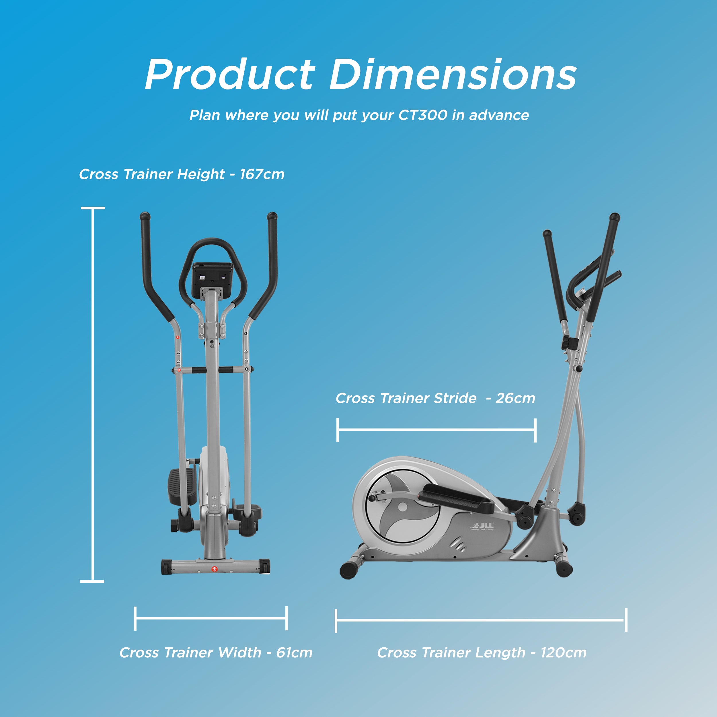 CT300 Cross Trainer Magnetic Resistance Cross Trainer/ Elliptical