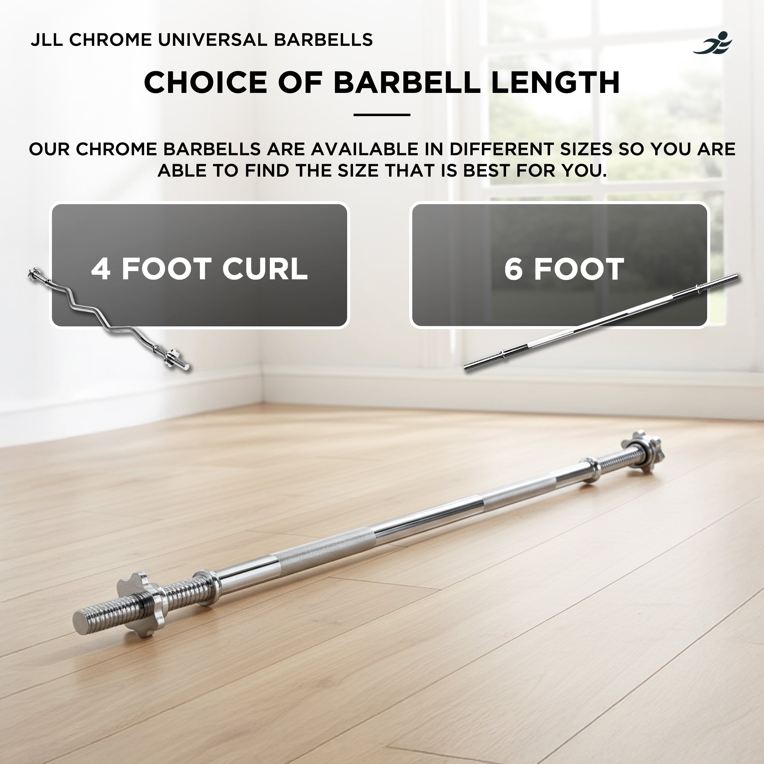 Weight Lifting Barbell Chromed Steel