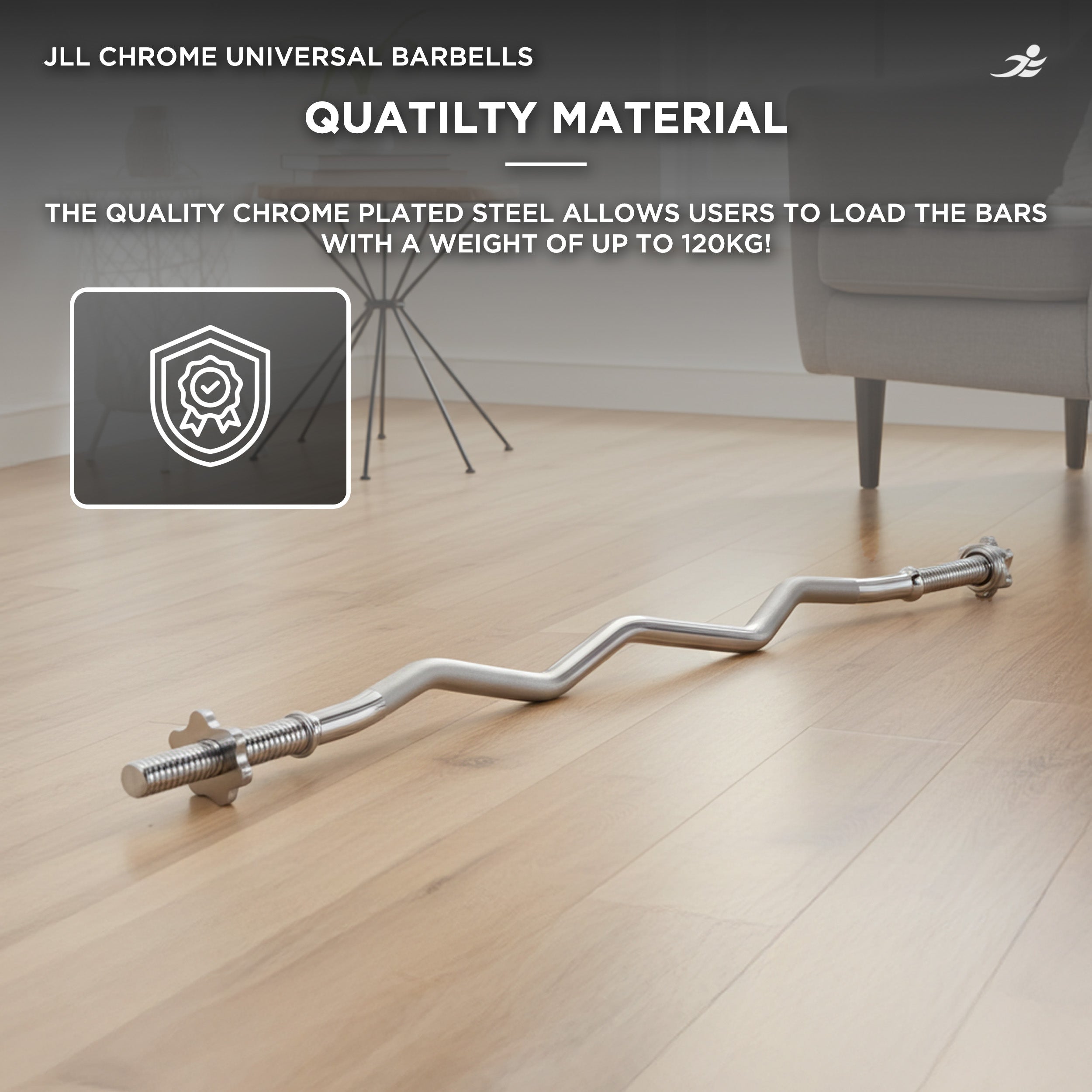 Weight Lifting Barbell Chromed Steel