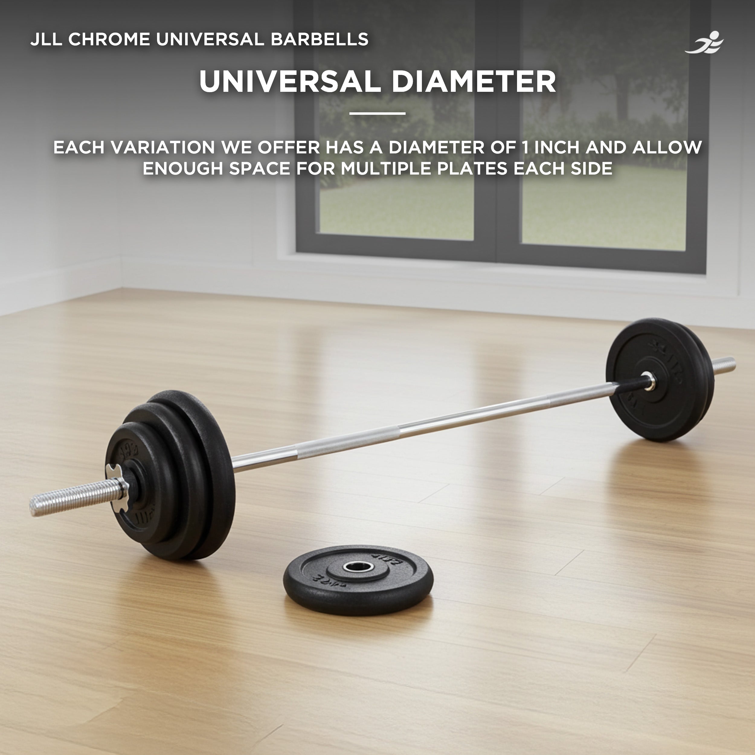 Weight Lifting Barbell Chromed Steel