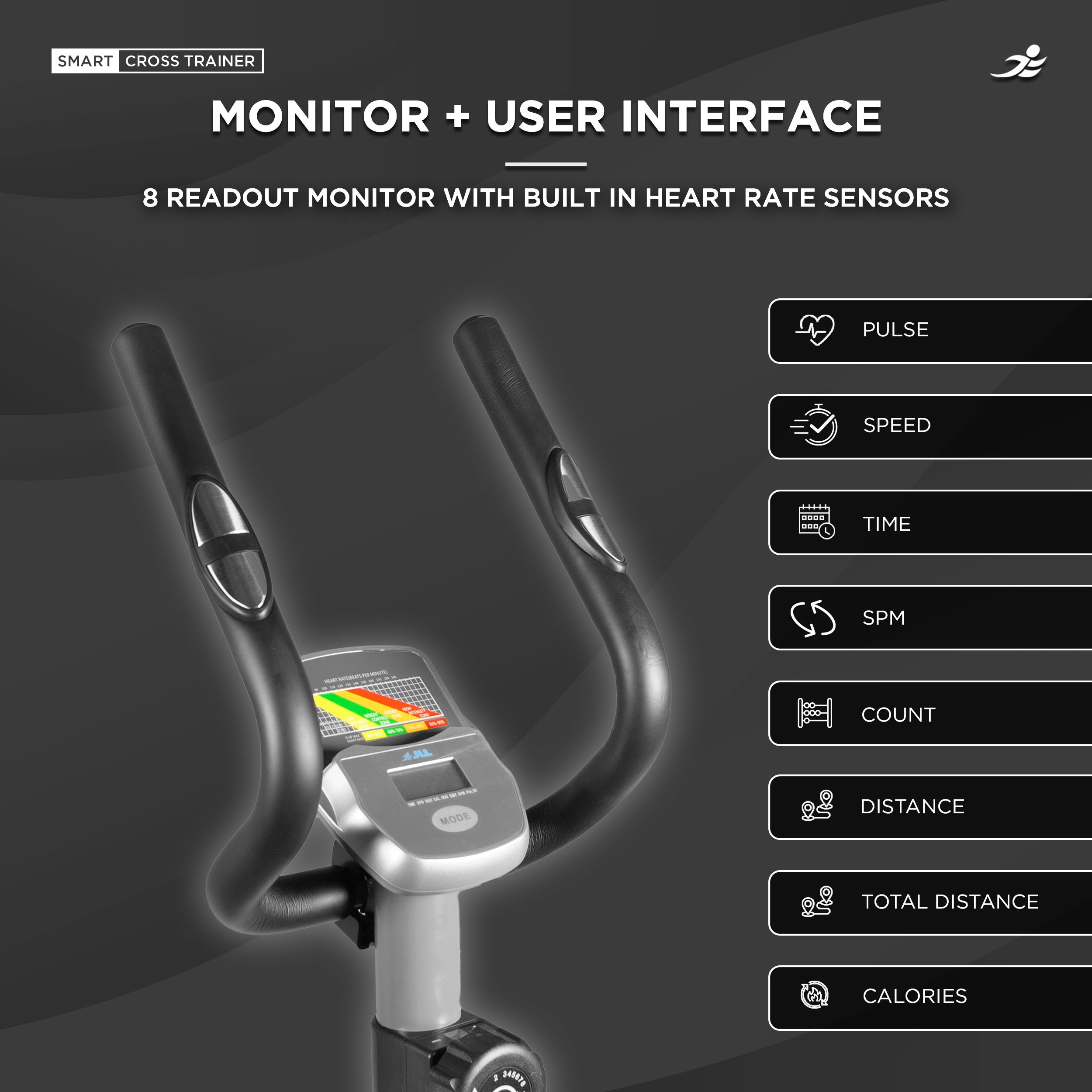 JLL Smart 2-in-1 Upright Elliptical Full-Body Exerciser