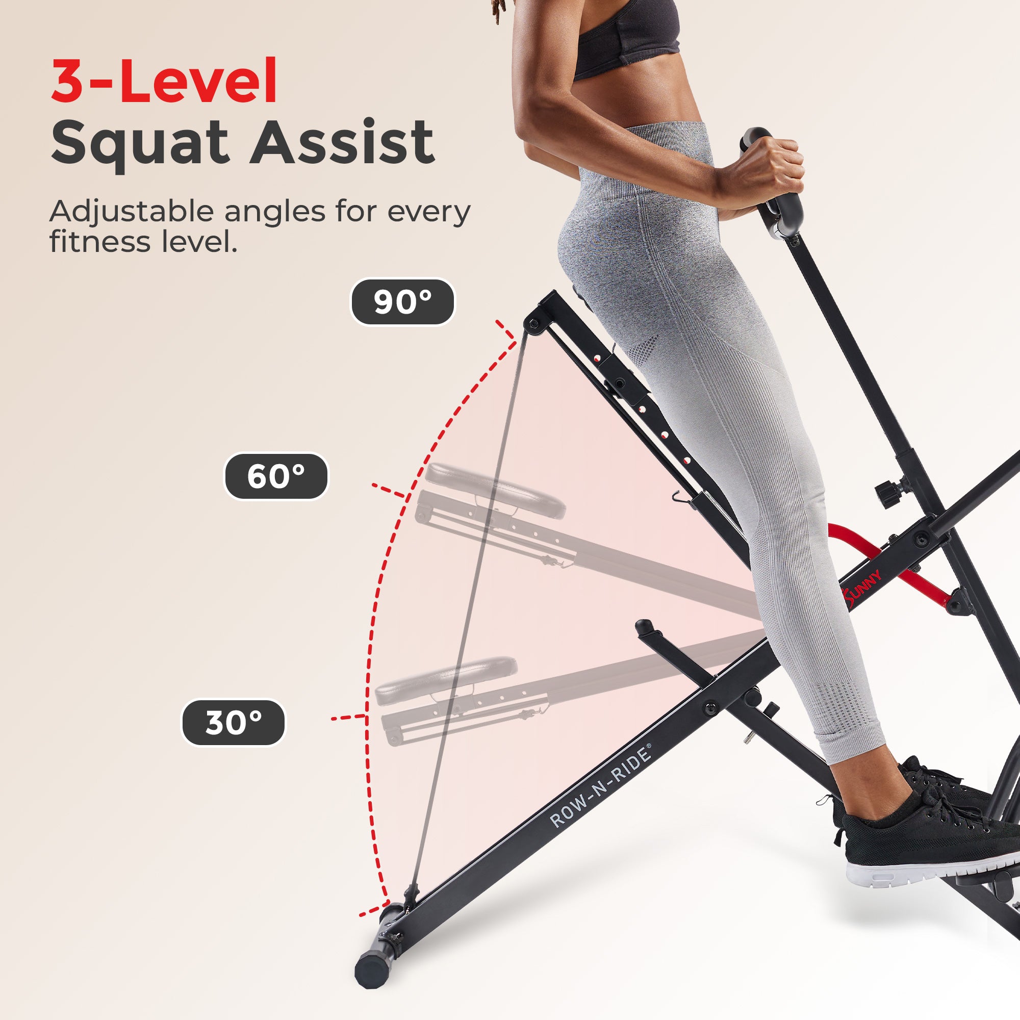 Sunny Health & Fitness Smart Upright Row-N-Ride Trainer
