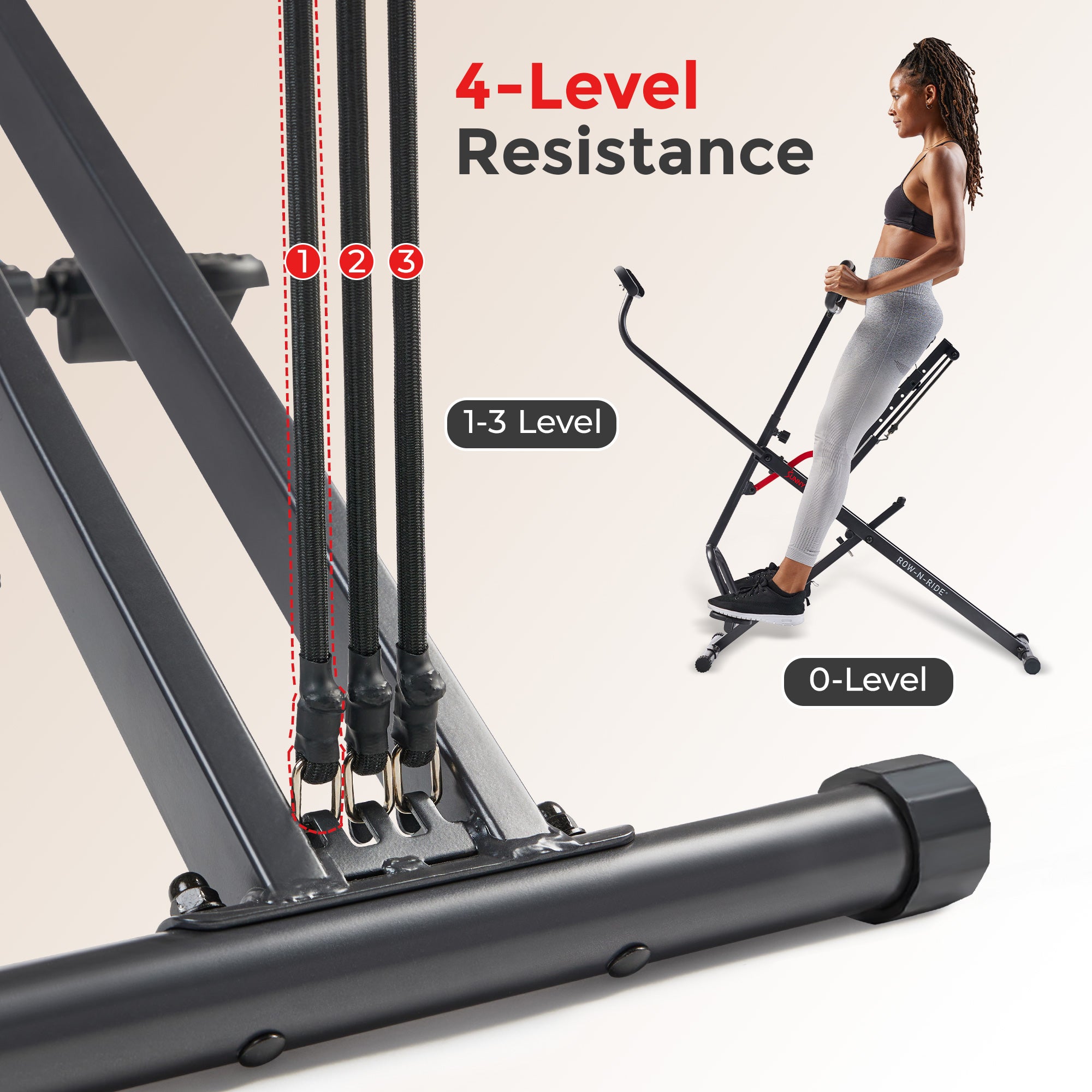 Sunny Health & Fitness Smart Upright Row-N-Ride Trainer