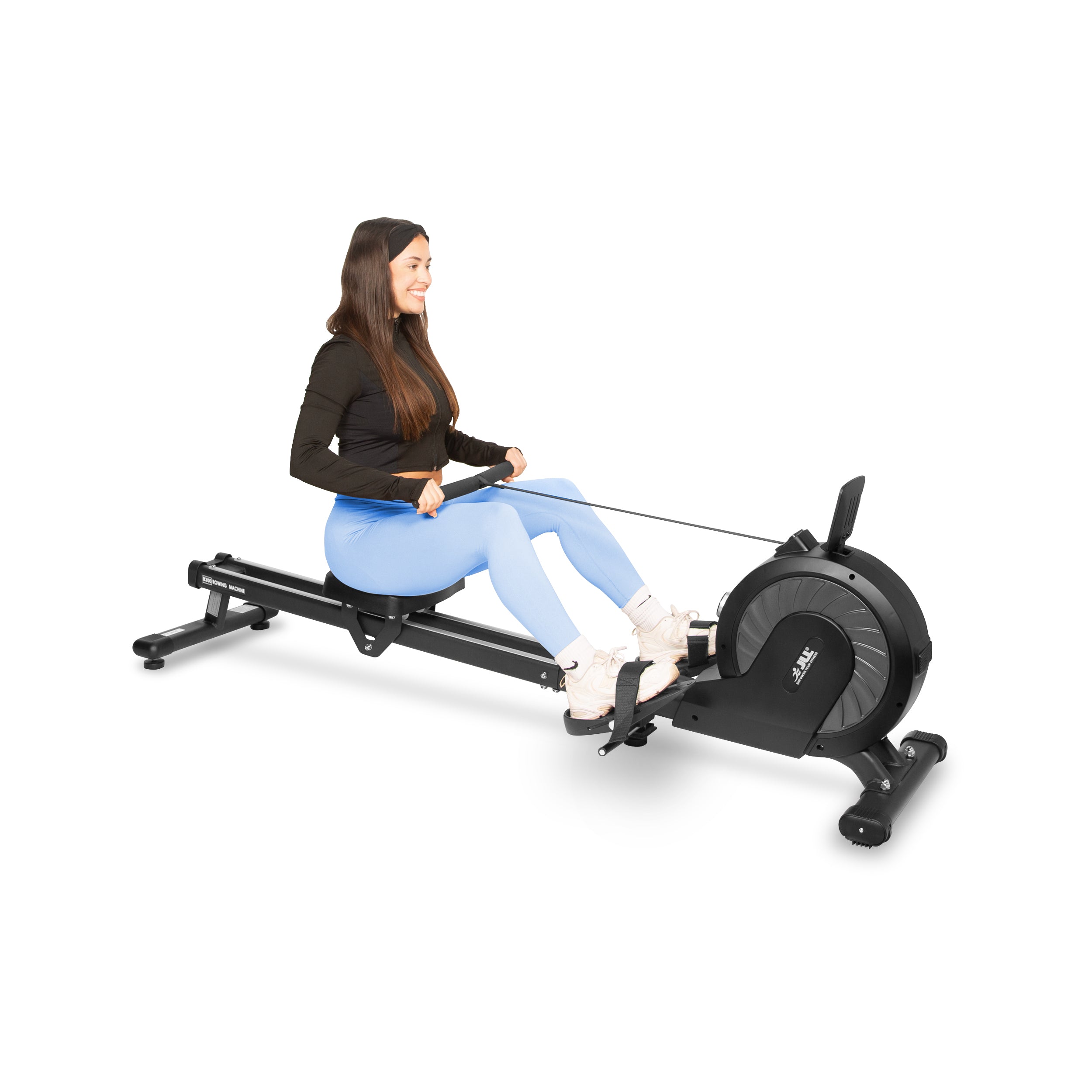 R300 Rowing Machine - Electro-Magnetic Resistance Rower w/ App Connectivity for Home Use, 9 Readout LCD Monitor