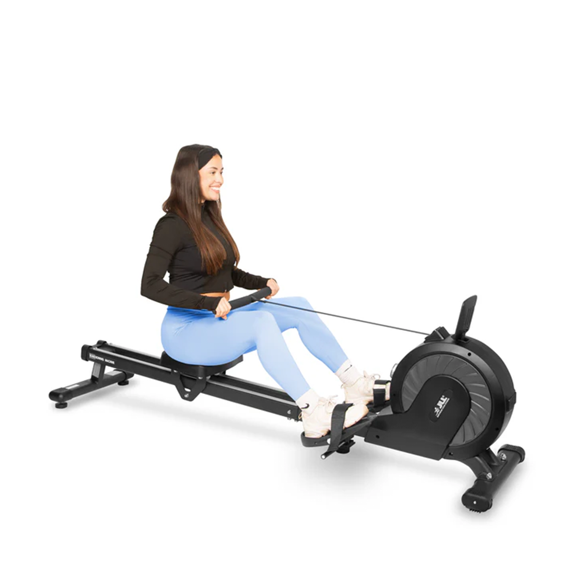 R300 Rowing Machine - Electro-Magnetic Resistance Rower w/ App Connectivity for Home Use, 9 Readout LCD Monitor