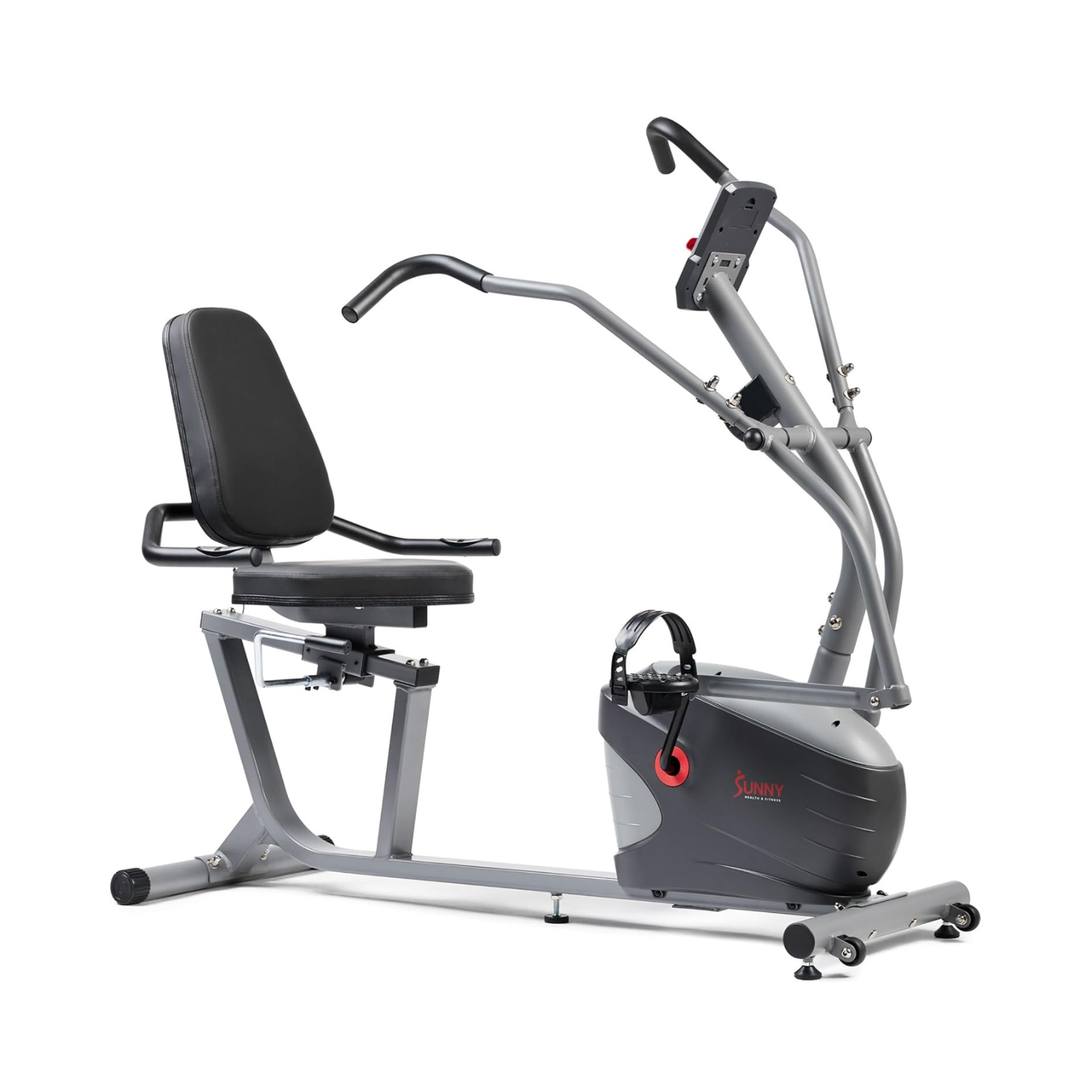 Sunny Health & Fitness Performance Interactive Recumbent Bike with Arm Exerciser