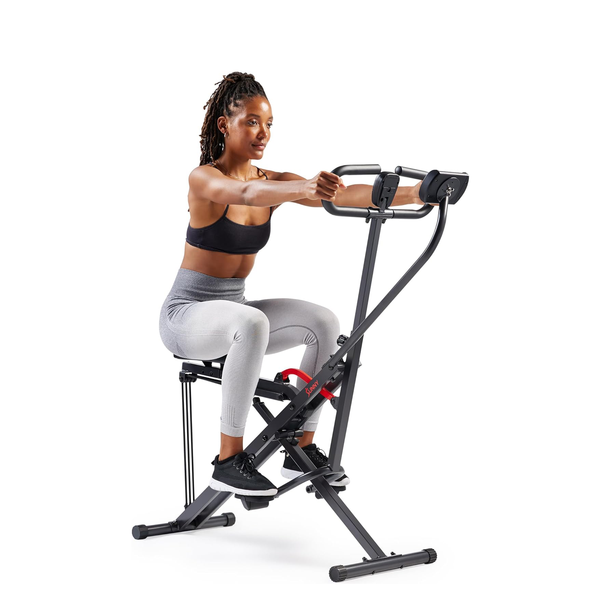 Sunny Health & Fitness Smart Upright Row-N-Ride Trainer
