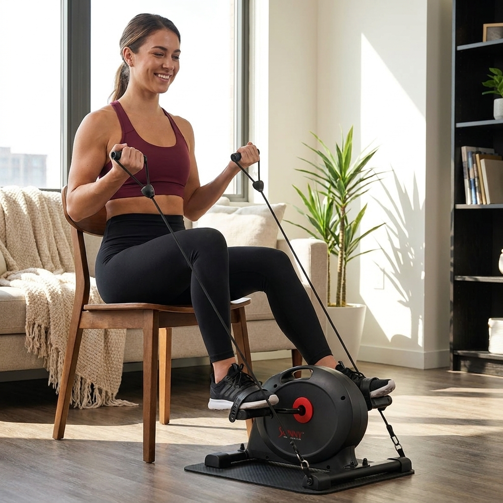 Smart Mini Exercise Bike & Resistance Band & Mat