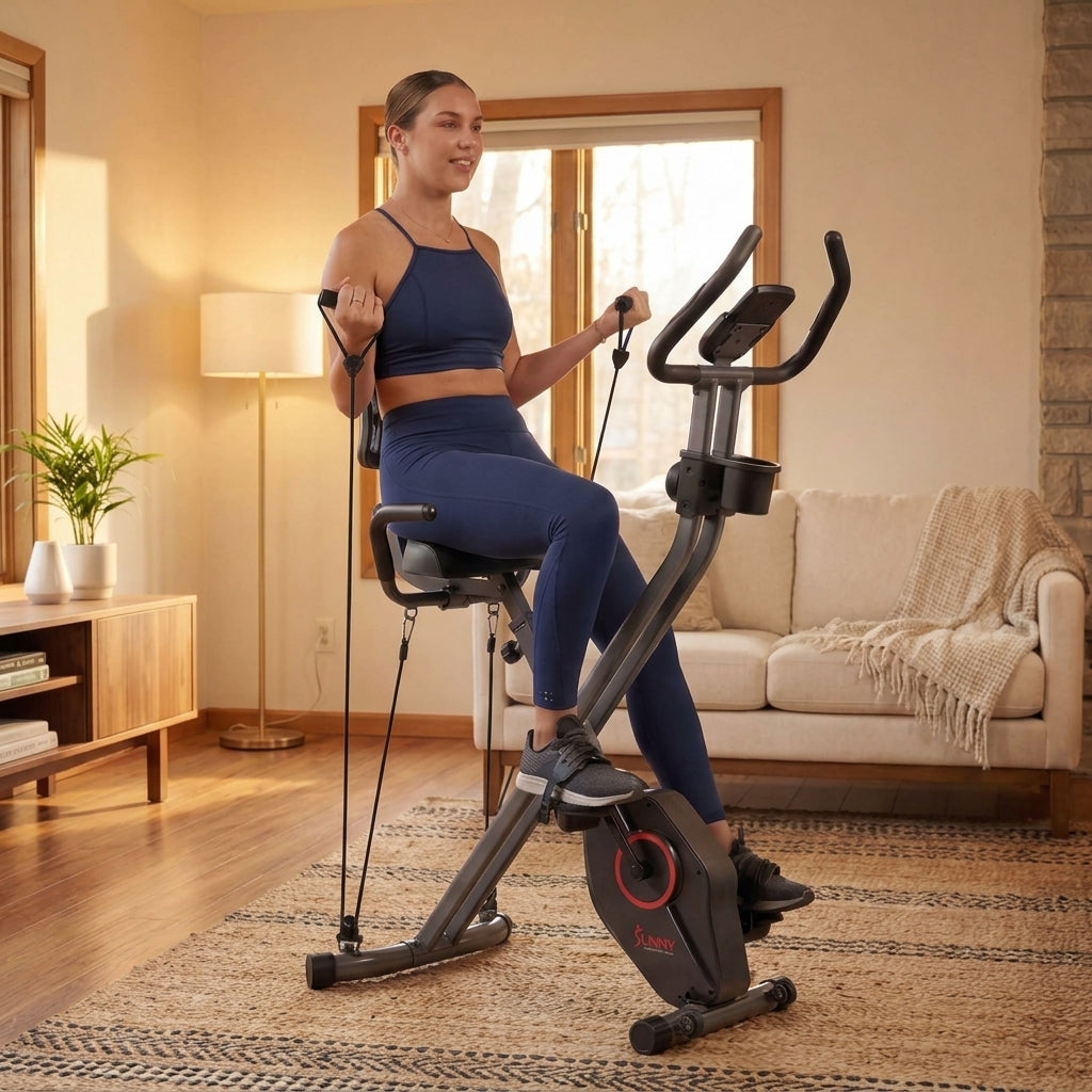 Foldable Magnetic Stationary Exercise X-Bike Pro