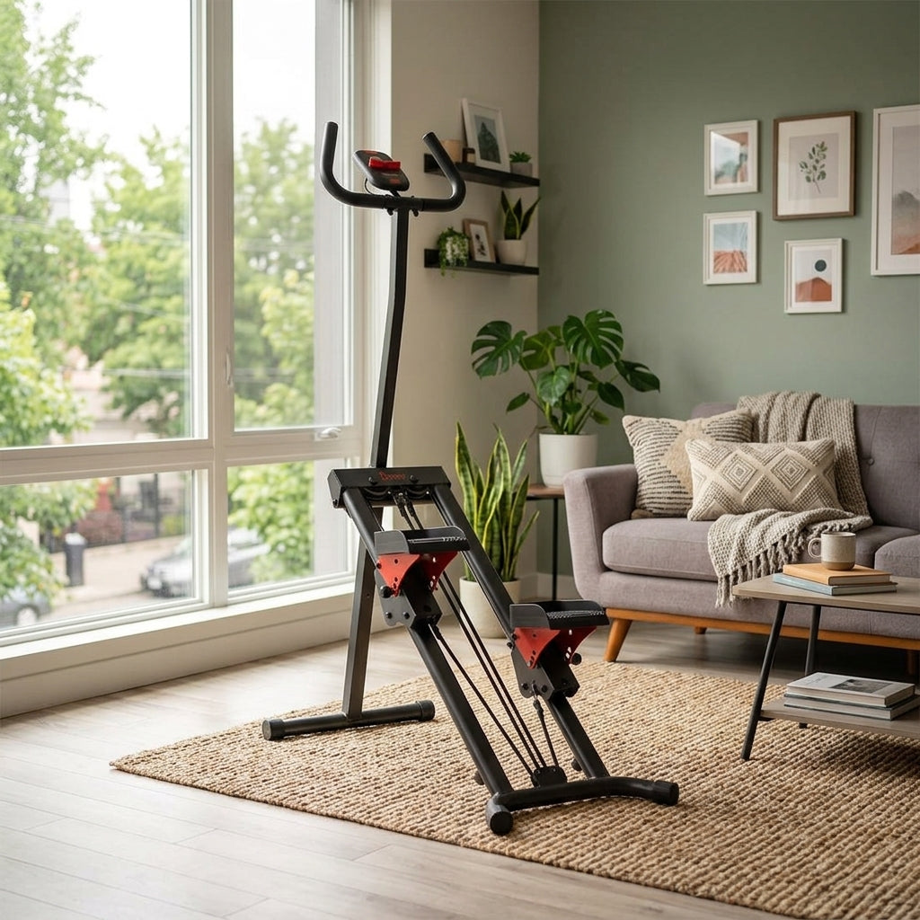 Smart Foldable Stair Climber With Balance-Assist Cords