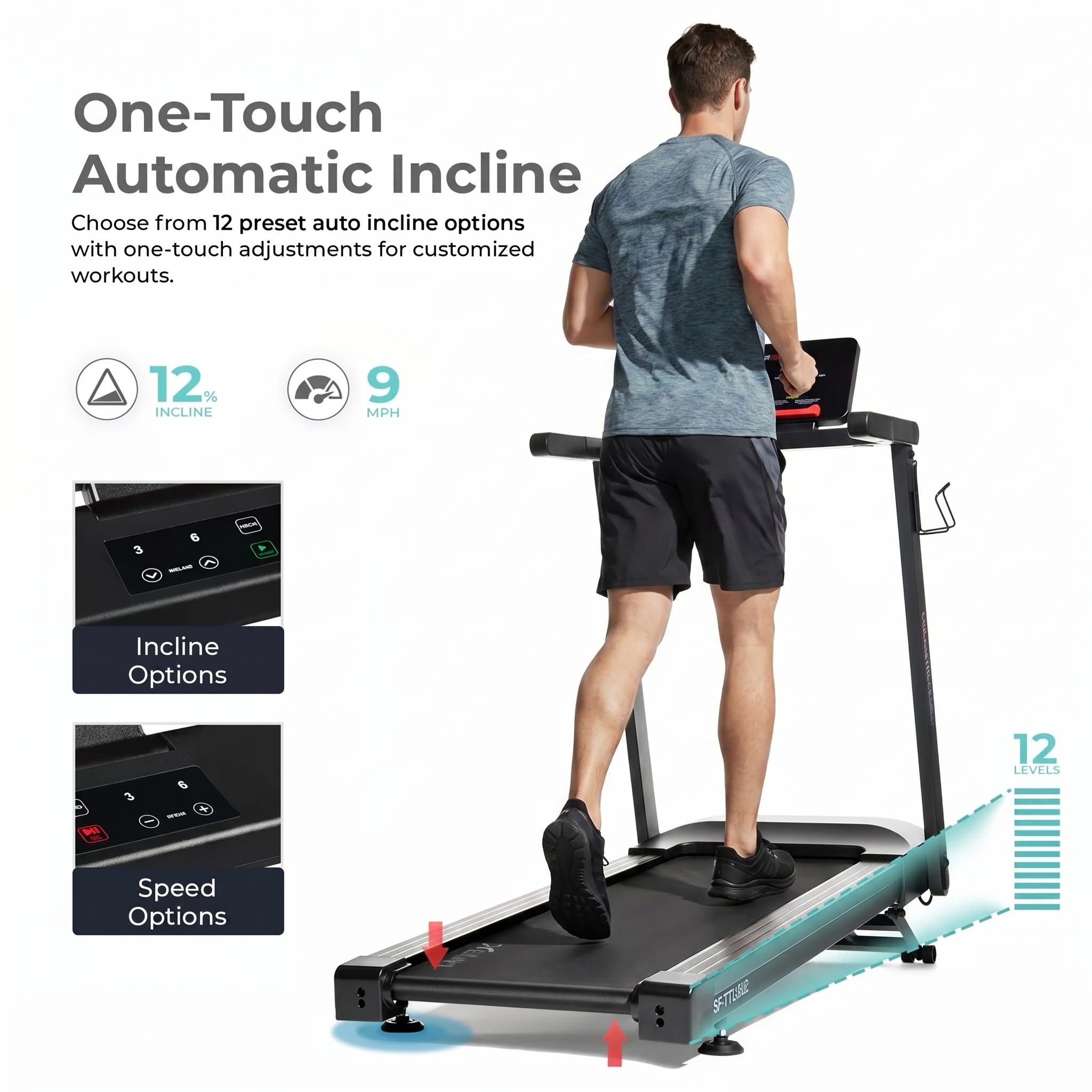Slim Interactive Auto Incline Smart Foldable Treadmill