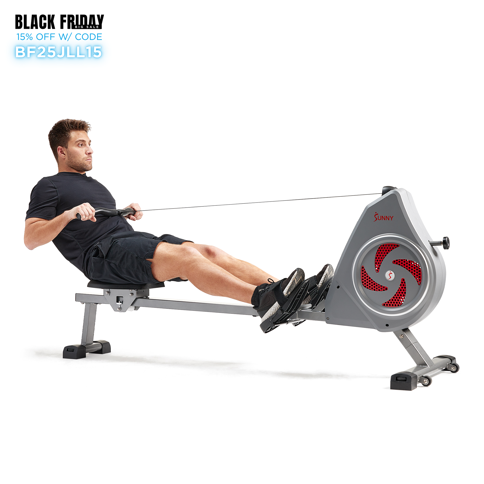 Sunny Health & Fitness Dynamic Air Rowing Machine