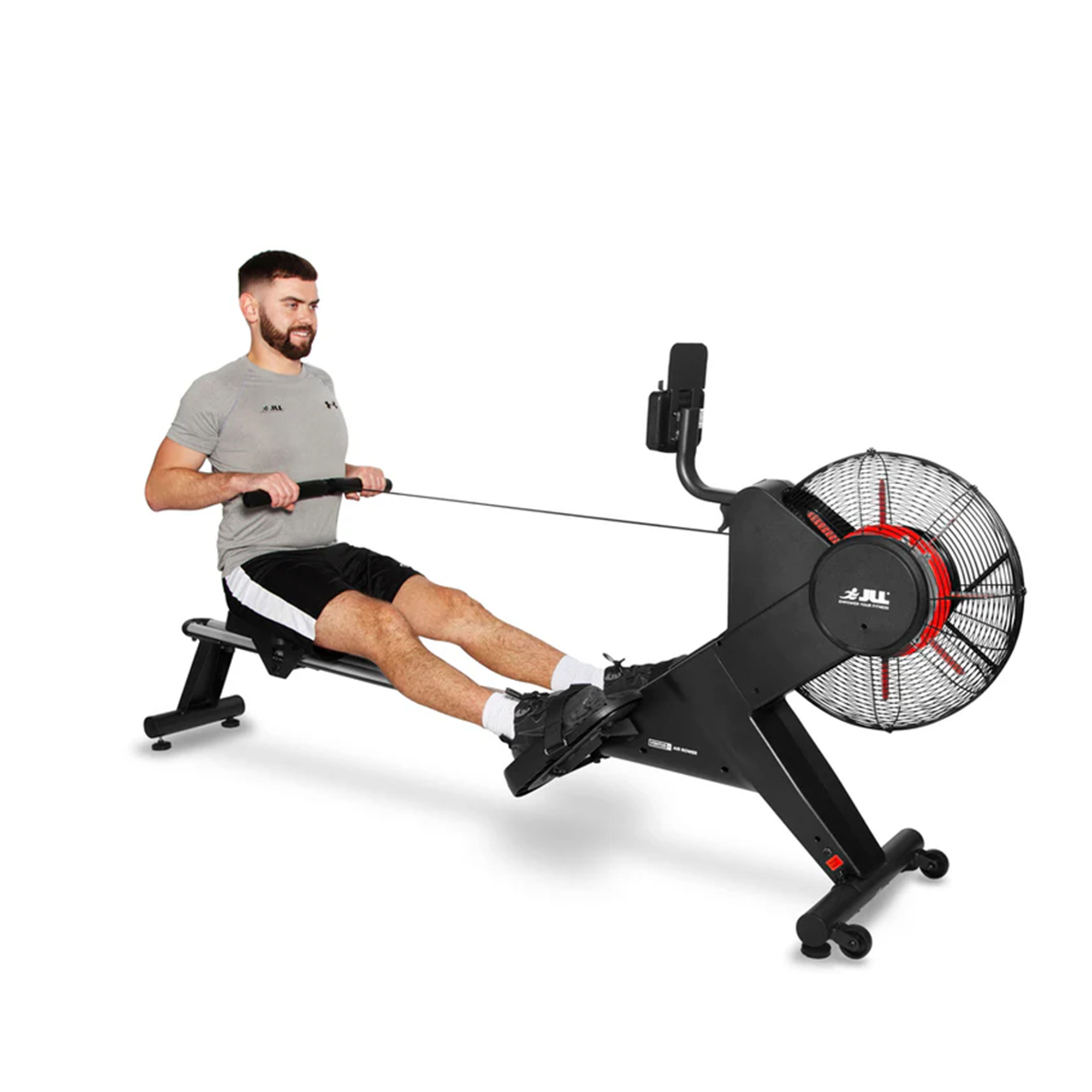 Ventus 3 Air Rowing Machine - Air and Electro-Magnetic Dual Resistance Rower for Home Use, 11 Readout LCD Monitor