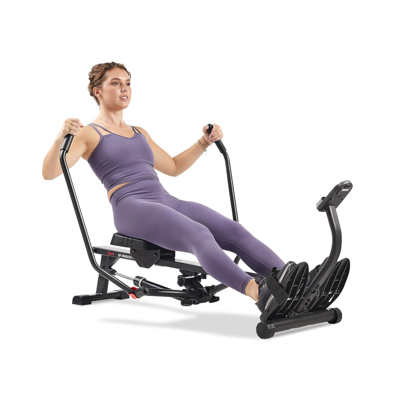 Sunny Health Fitness Smart Compact Full-Motion Rowing Machine