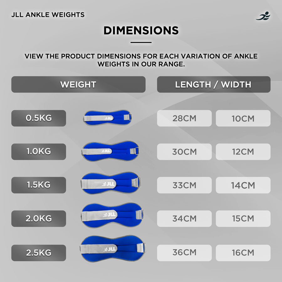Ankle Weights 0.5kg - 2.5kg