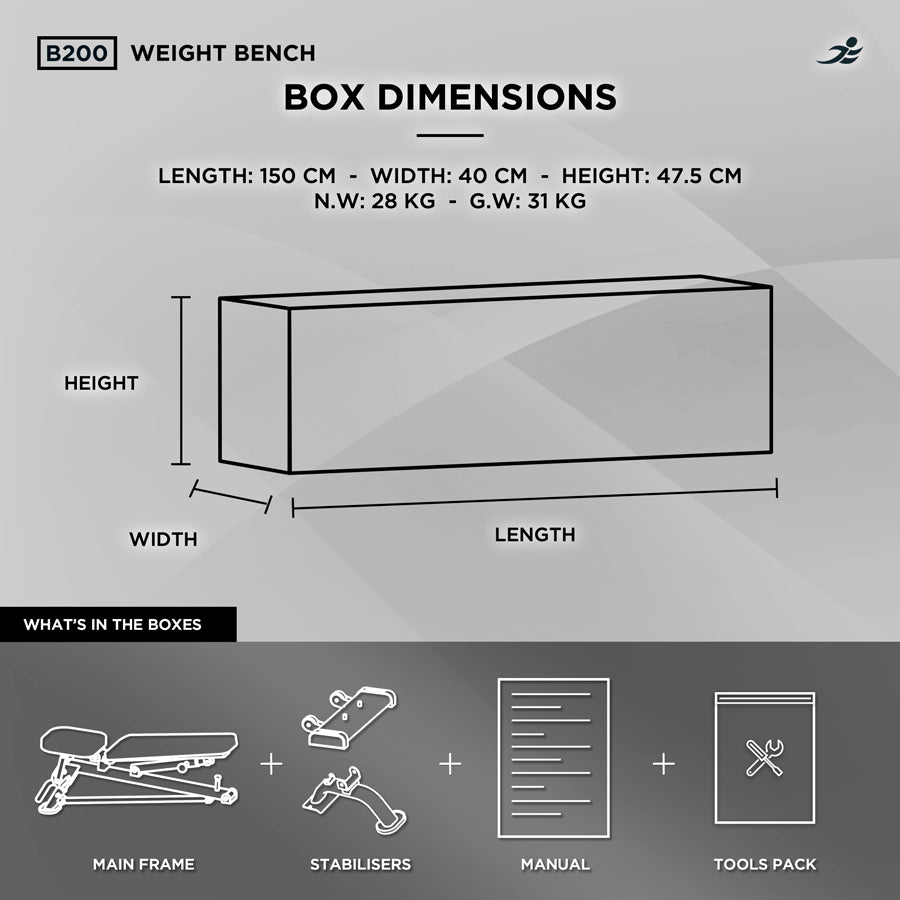 B200 Adjustable Weight Bench