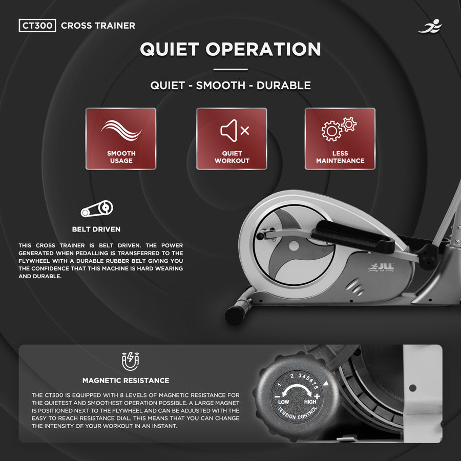 CT300 Cross Trainer - Magnetic Resistance Cross Trainer/ Elliptical for Home Use