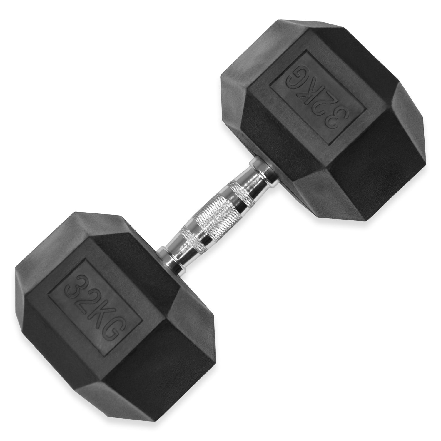 Rubber Hex Dumbbells 4kg - 32kg