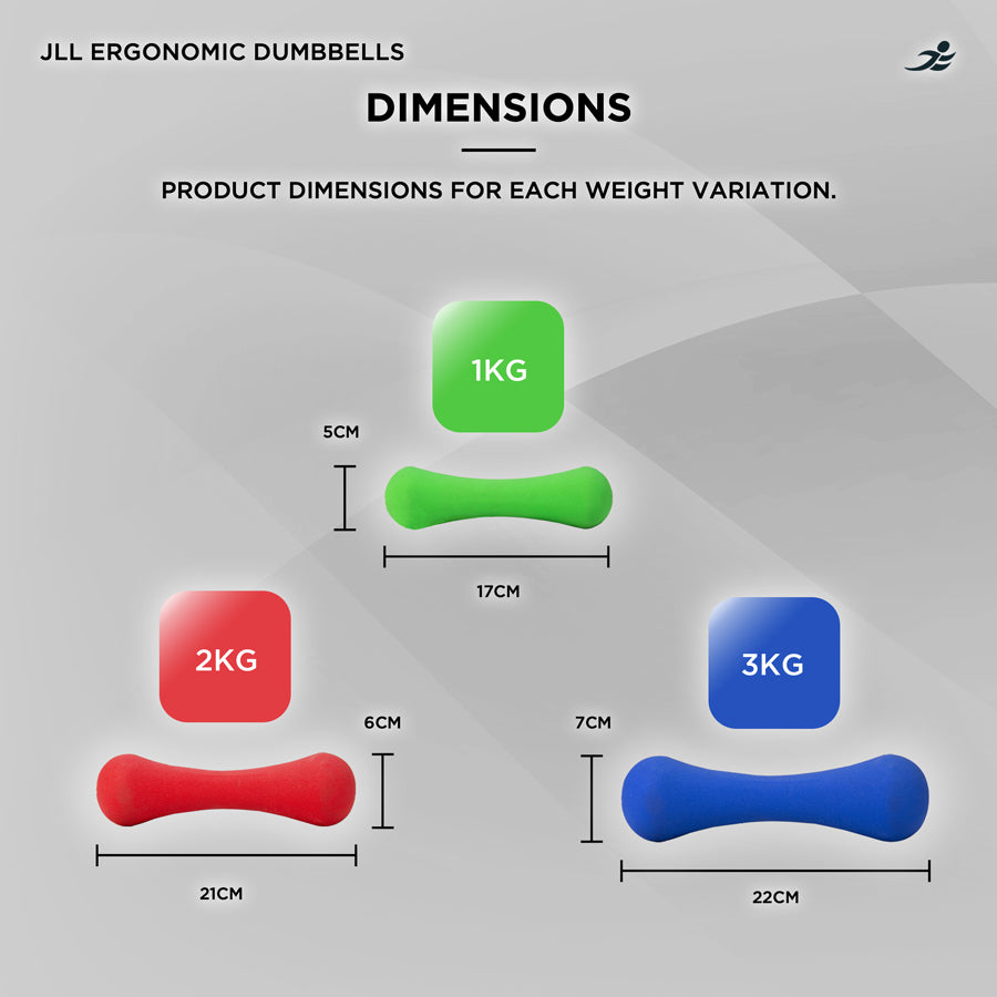 Ergonomic Neoprene Dumbbells Set