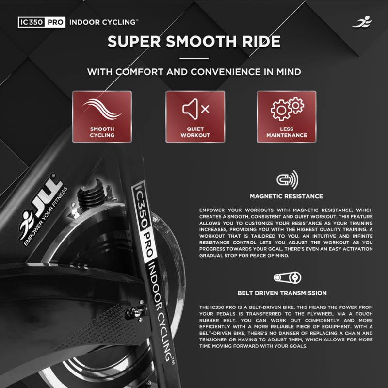IC350 Pro Indoor Cycle Exercise Bike - Advanced Momentum Flywheel