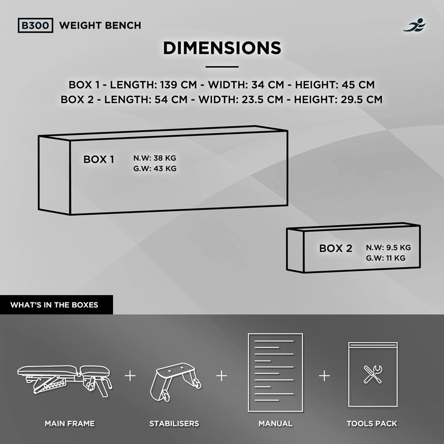 B300 Adjustable Weight Bench