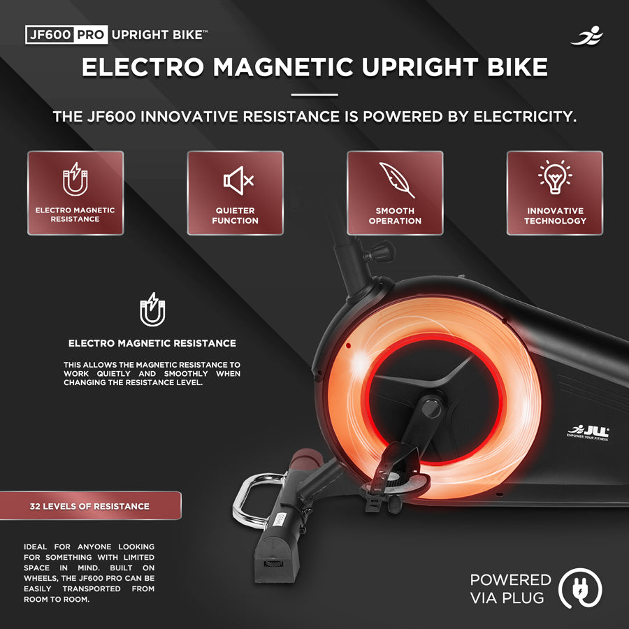 JF600 Pro Home Exercise Bike - Electro-Magnetic Resistance