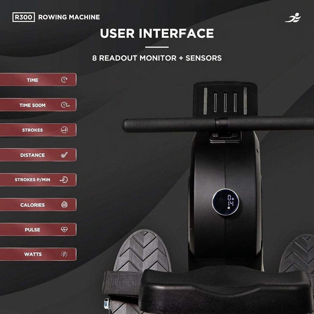 R300 Electro-Magnetic Resistance Rowing Machine