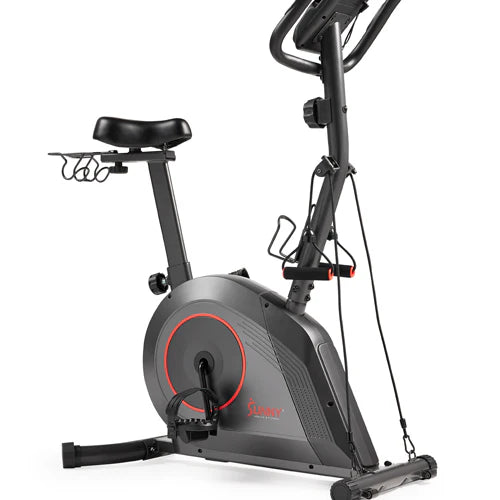 16-Level Magnetic Resistance Upright Bike with workout bands