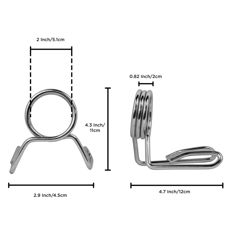 Chrome Spring Lock Collars (Pair) for Standard Olympic 2” or 5cm Bars