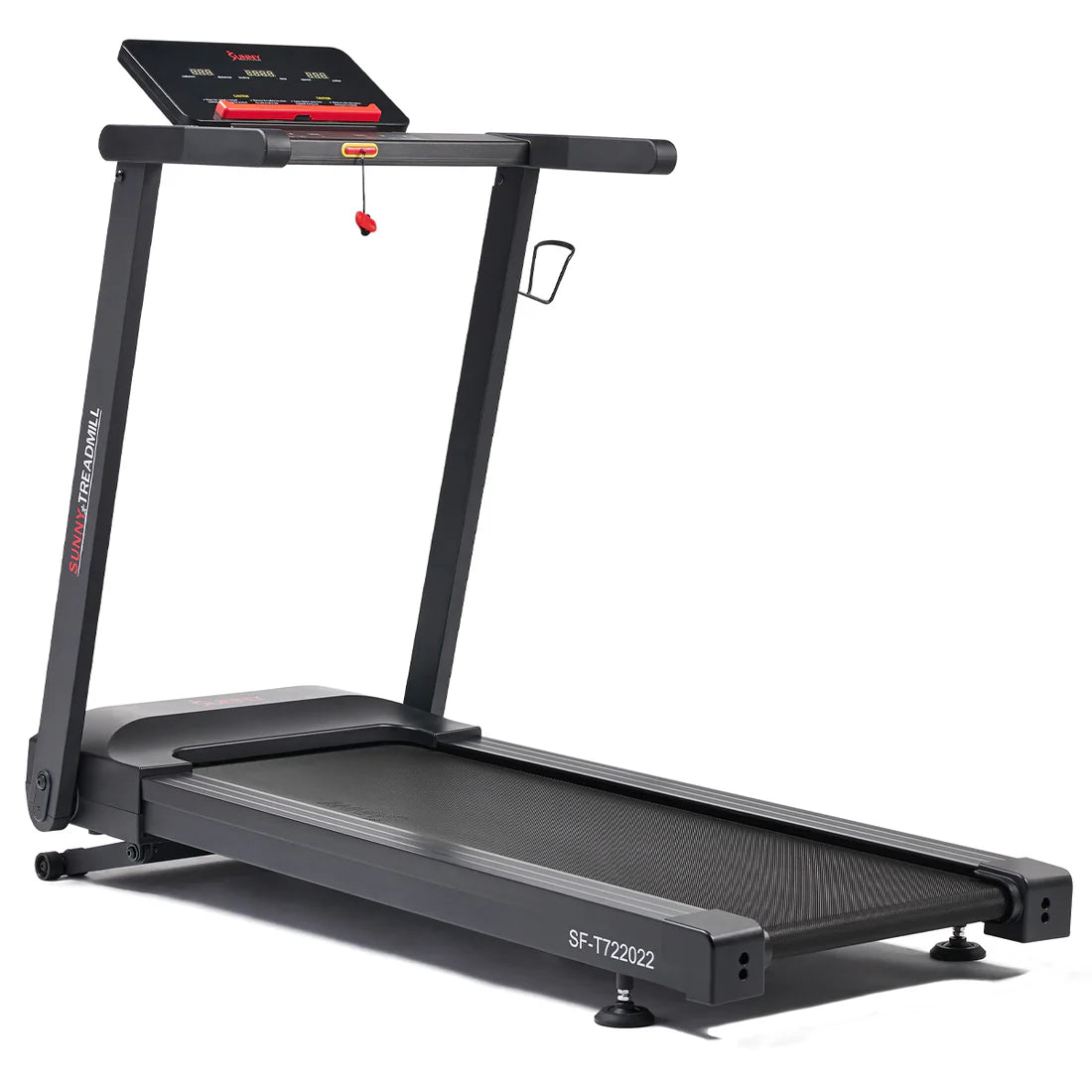 Sunny Health & Fitness Slim Interactive Auto Incline Smart Foldable Treadmill