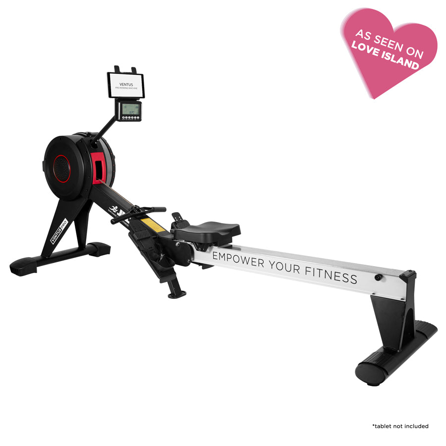 Ventus Pro Air Rowing Machine - Commercial Level Foldable Air Resistance Rower, 11 Readout LCD Monitor