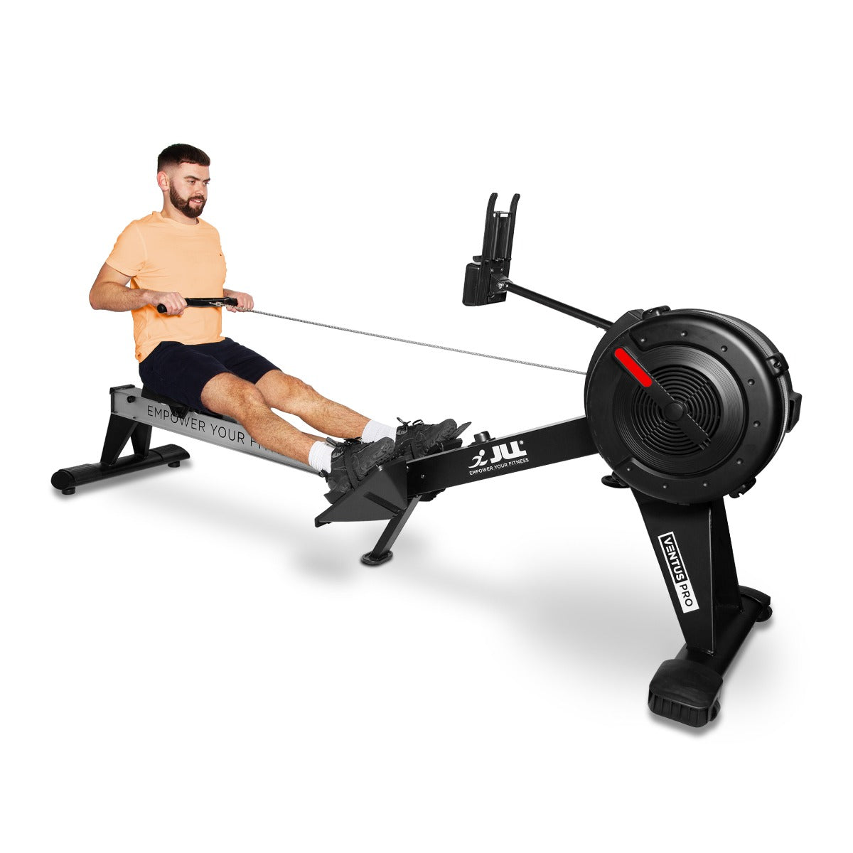 Ventus Pro Air Rowing Machine - Commercial Level Foldable Air Resistance Rower, 11 Readout LCD Monitor