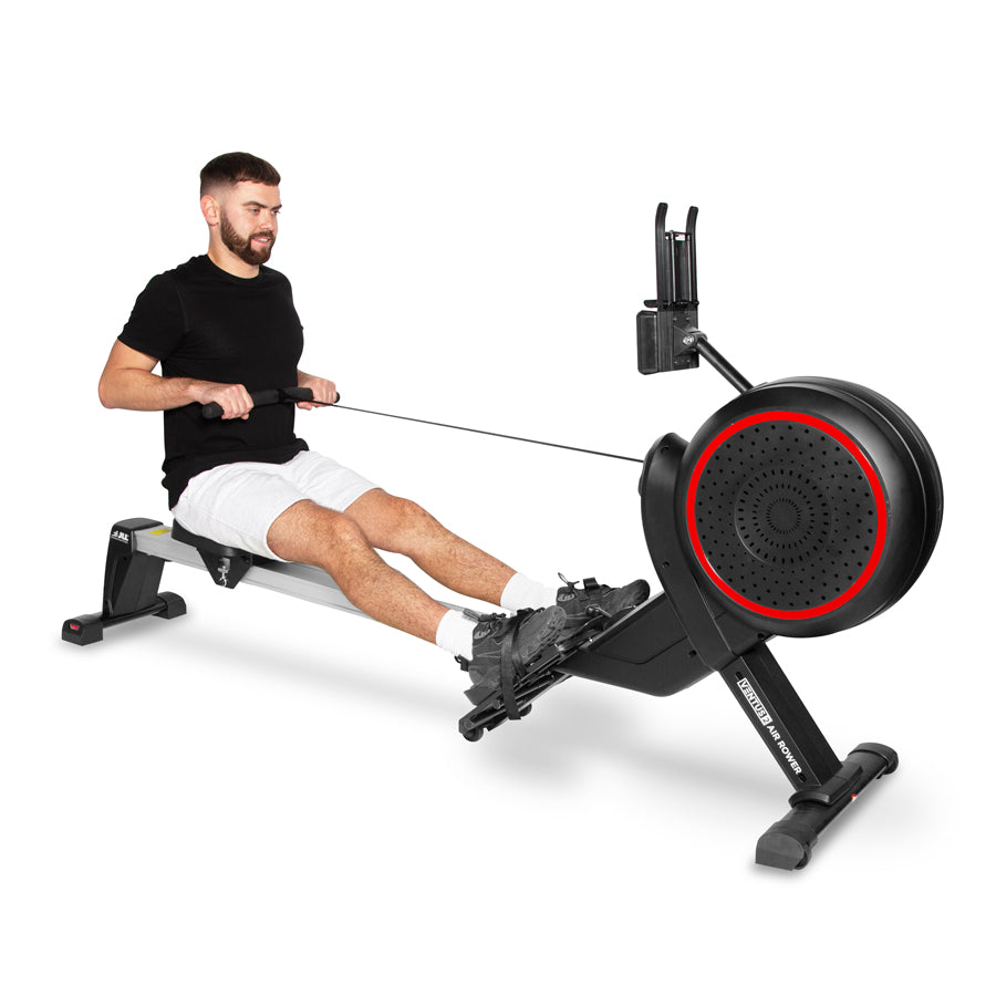 Ventus 2 Air Rowing Machine - Foldable Air and Magnetic Dual Resistance Rower for Home Use, 11 Readout LCD Monitor
