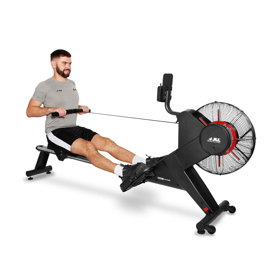 Ventus 3 Air Rowing Machine - Air and Electro-Magnetic Dual Resistance Rower for Home Use, 11 Readout LCD Monitor