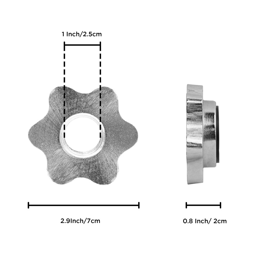 Chrome Spinlock Collars (Pair) for Standard 1” Bars