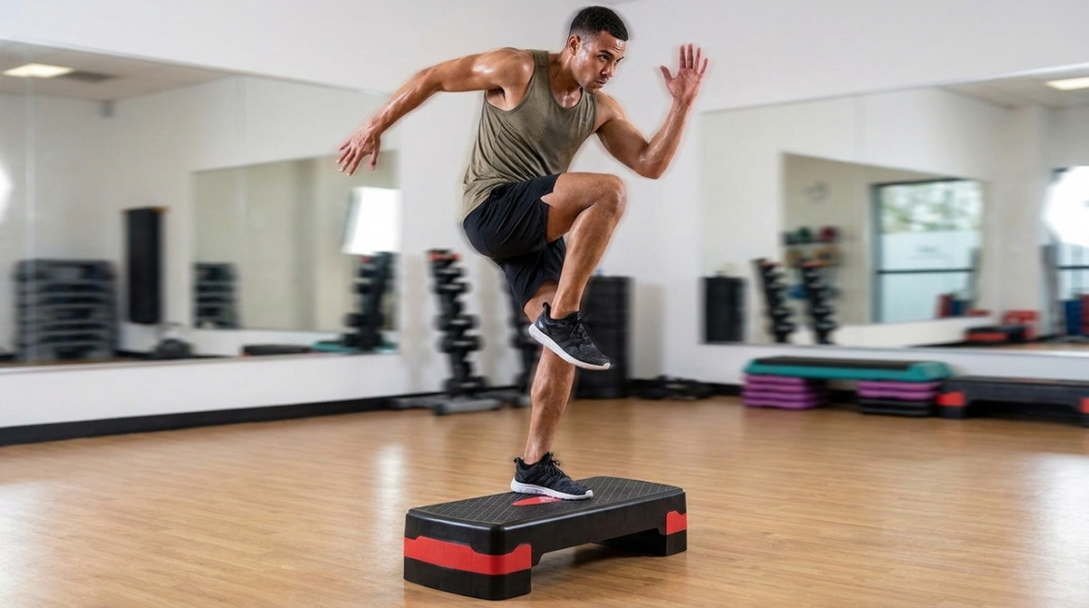 15-Minute Aerobic Stepper HIIT for Core Strength and Fat Loss