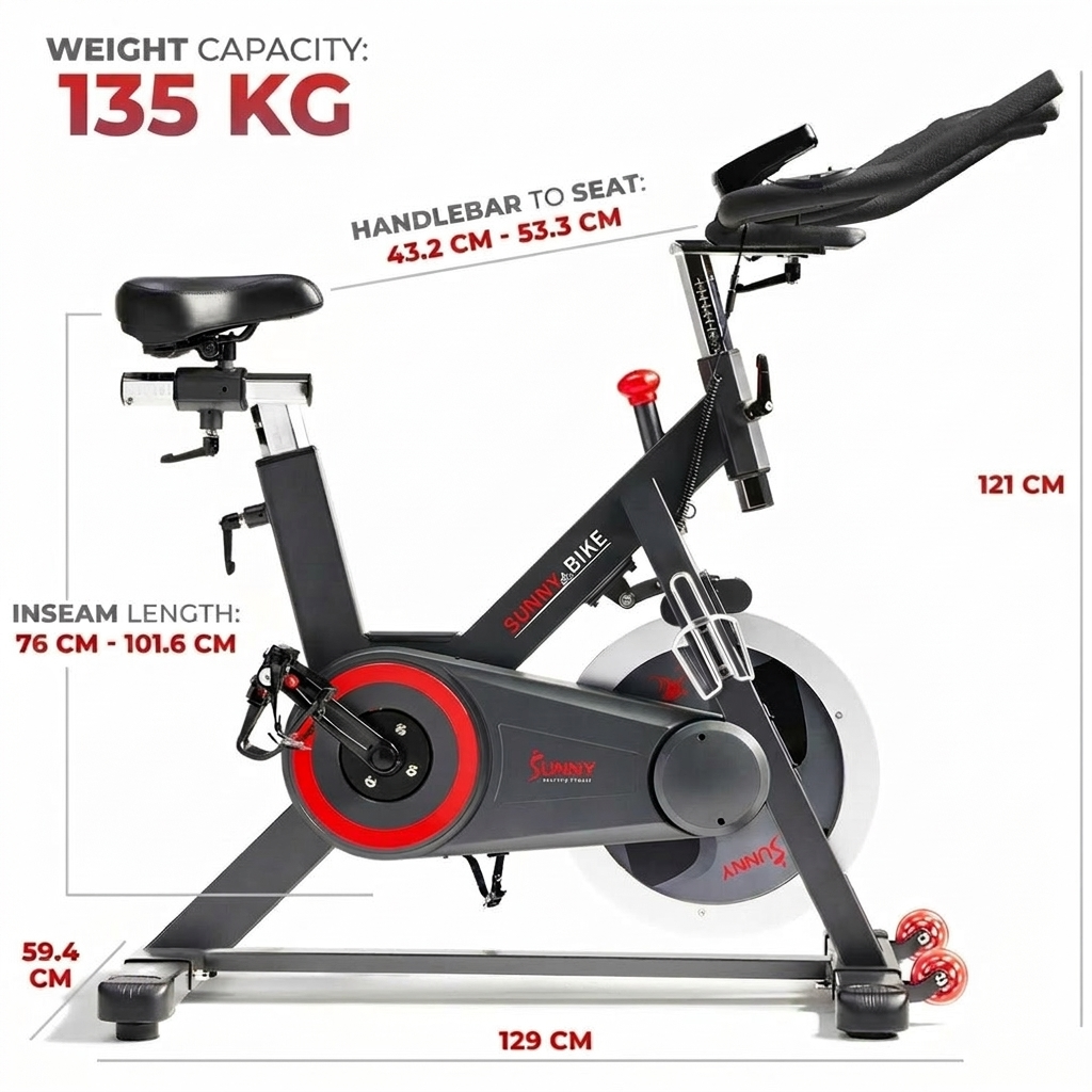 Premium Smart Magnetic Belt Drive Indoor Cycling Exercise Bike