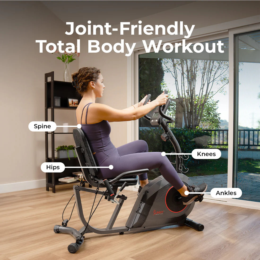 16-Level Smart Magnetic Resistance Recumbent Bike