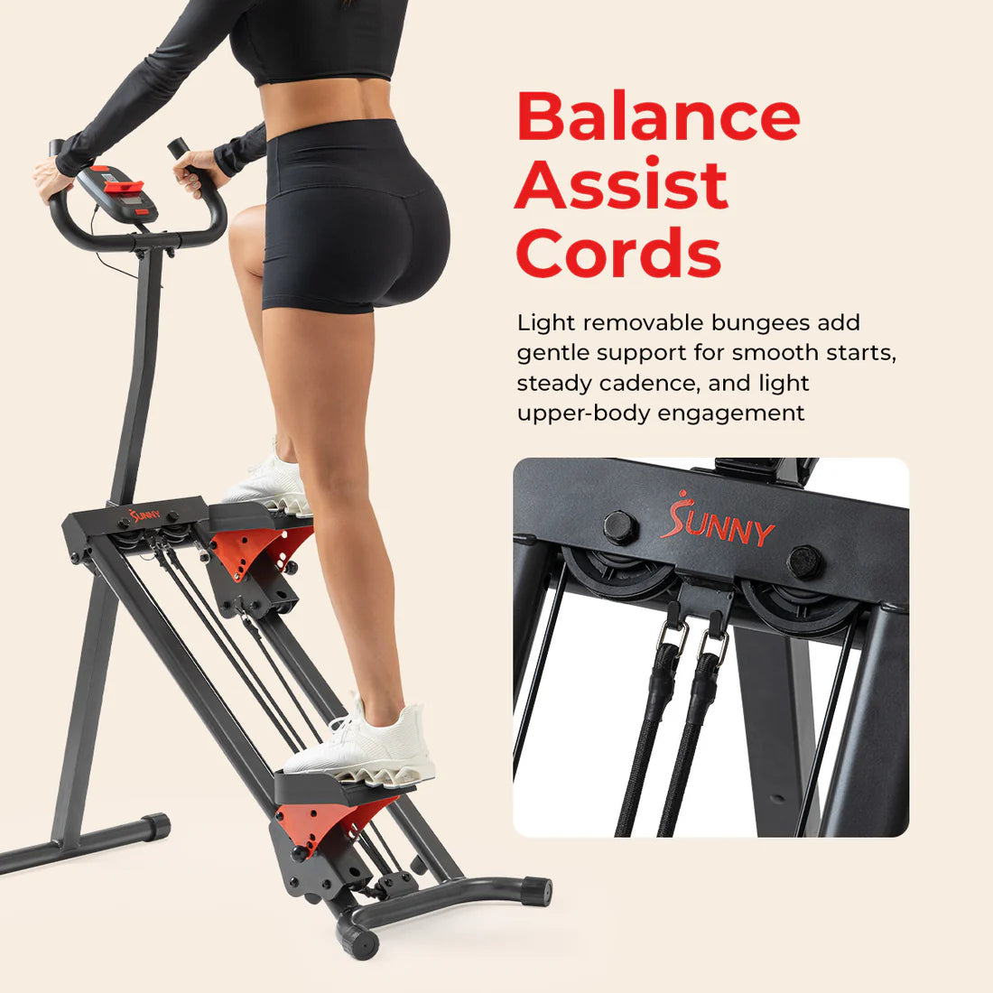 Smart Foldable Stair Climber With Balance-Assist Cords