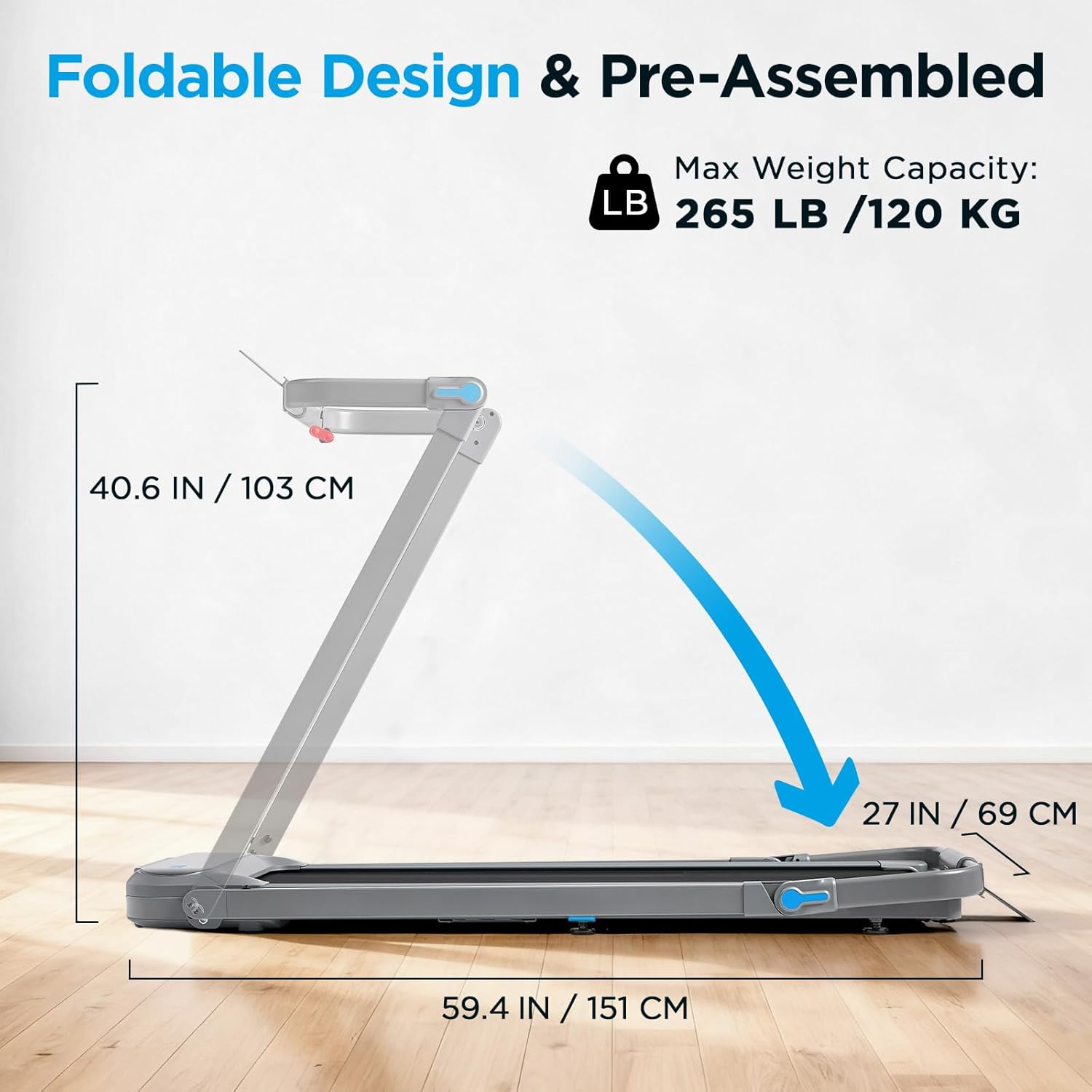 JLL Helius Lite Smart Brushless Motor Treadpad® Treadmill